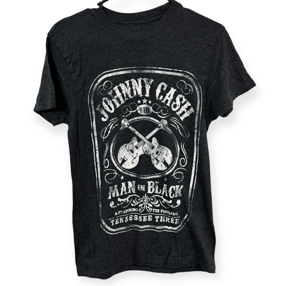 Cash Men’s Johnny Cash Man in Black‎ T-shirt Size SM